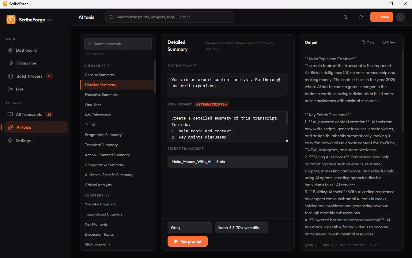 AI Analysis Tools